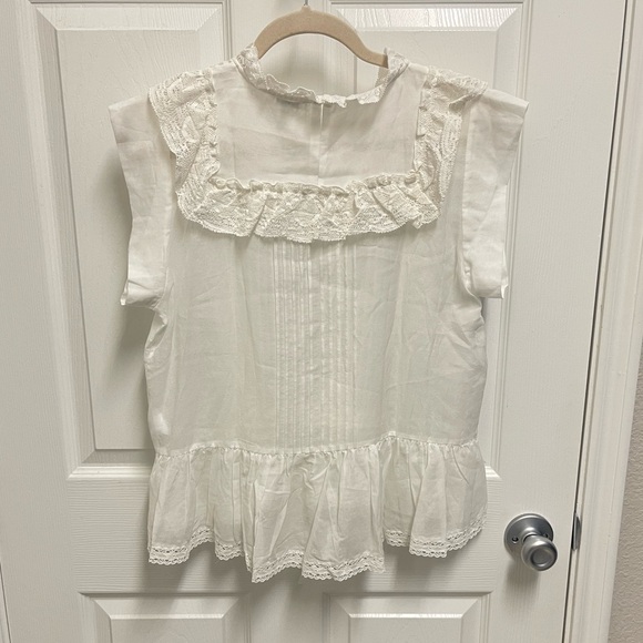 Zadig & Voltaire White Romane Coton Blouse - Picture 3 of 12